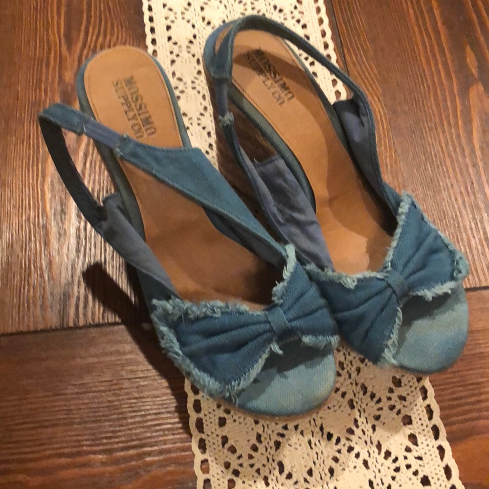 Jean wedges